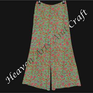 Pantalones de pijama de algodón orgánico con estampado de bloques a mano, pantalones bohemios con cintura elástica, estilo informal de pierna ancha, tipo de cintura alta, pantalones con estampado de algodón 100% #1 - Product Image 2