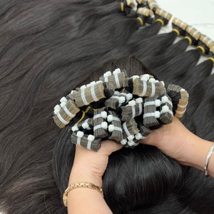 CINTA RUSA EN EXTENSIONES DE PELO NATURAL RECTO NEGRO Y COLORES VENTA CALIENTE PARA SALÓN - Product Image 6