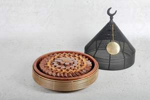 Bandejas de Metal de lujo modernas personalizadas Bandeja decorativa segura multifuncional para bodas y Ramadán en varios colores - Product Image 2