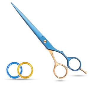 ชุดกรรไกรตัดขนสุนัขคุณภาพสูง ทนทาน ผลิตจากสแตนเลสอย่างดี สำหรับมืออาชีพ พร้อมอุปกรณ์จัดแต่งทรงผมอเนกประสงค์ รวมถึงกรรไกรแบบตรง - Product Image 1