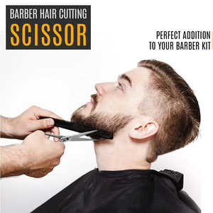 กรรไกรตัดผมขวาด้ามจับยาวทำจากสแตนเลสสำหรับร้านเสริมสวยอุปกรณ์ทำผมคุณภาพสูง - Product Image 2