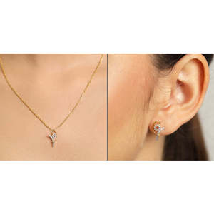 NOVAMART Fine 925 Sterling <b>Silver</b> Zion Pendant <b>Earring</b> <b>Chain</b> Set Fine Jewelry for Women Wholesale Export - Product Image 6