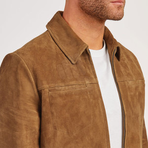 Winter Men's <b>Suede</b> Leather <b>Jackets</b> 2026 New Fashion Eco-Friendly Breathable Front Logo Customized High Quality Soft Comfort - Product Image 5