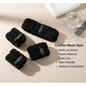 MediLuxe Comfortable Adjustable <b>Elastic</b> Cotton Medical Hair Band for Daily Wear Skincare & Workout - Product Image 4