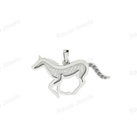Haute tendance nouveauté 925 argent lunette personnalisée à la main 38x24mm cheval Zircon plaqué or bijoux de lait maternel fabrication indienne