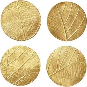 Gold <b>Polished</b> Handmade Metal Coasters Classic Design Homeware Metal Coasters for Restaurant Hotel Home Wedding Business Party - Product Image 5