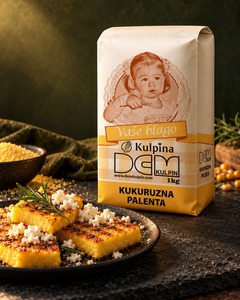 DEM Kulpina Mais-Polenta 1kg Beutel Getrocknetes Maismehl Lebensmittelzutat 15% Feuchtigkeit - Product Image 3