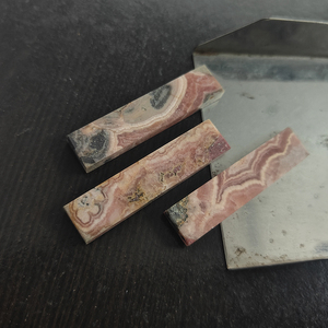 3 uds. Rodocrosita Natural 45x10x5mm cabujón plano rectangular 102,6 Cts lote Iroc ventas calidad Rosa Rodocrosita cabina US $140,71 - Product Image 4