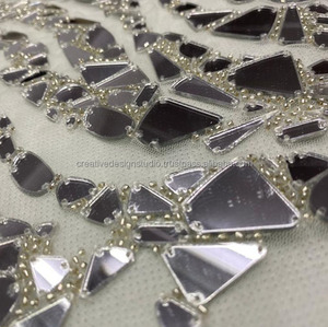 Cuentas de Cristal y Espejo de Alta Costura con Diseño de Lentejuelas para Paneles de Vestidos de Novia y Ropa de Fiesta - Product Image 4