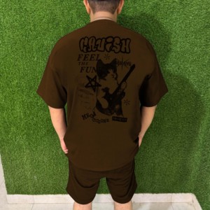 2025 personalizado más tamaño Polo camiseta pantalones cortos ropa deportiva conjunto transpirable cómodo impreso chándal para verano invierno estilo callejero - Product Image 3