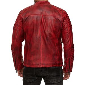 Veste en cuir de haute qualité pour hommes dans un style rétro à manches longues vêtements d'extérieur d'hiver dernière conception veste en cuir pour hommes - Product Image 2