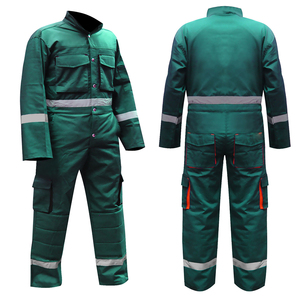 Combinaison rembourrée doublée thermique Combinaison utilitaire de travail Combinaison unisexe en coton mélangé Combinaison réfléchissante Combinaison de mécanicien - Product Image 1