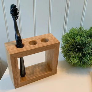 Wood Toothbrush Holder Multi-Functional Wooden Toothbrush Holder For Bathroom Accessories - Product Image 6