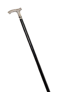 ไม้เท้าพรีเมี่ยมสไตล์วินเทจดีไซน์เนอร์แฮนด์เมดด้ามจับสีเงินไม้เท้าขนาด36นิ้วของของขวัญ - Product Image 3