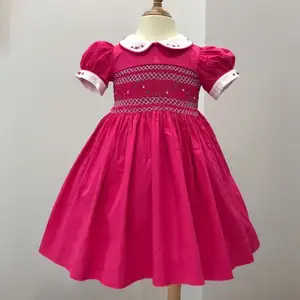 Lindo vestido rojo limón para niñas-Vestido de princesa de línea A bordado personalizado-OEM-ODM - SM12062023 - Product Image 1