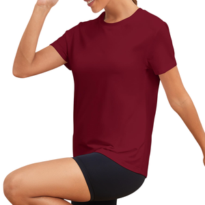 El mejor producto personalizado, ropa deportiva y transpirable al tacto ultrasuave, la mejor camiseta de gimnasio de entrenamiento de tela de poliéster para mujer - Product Image 4