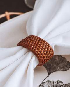 Vente en gros pas cher Anneau de serviette en rotin pour décoration de table avec strass et bling Anneau à boucle pour serviette de table - Product Image 1