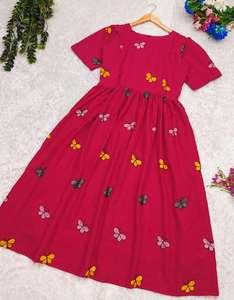 Vestido largo estético de moda para mujer Vestido largo con estampado étnico ligero con mangas abullonadas y dobladillo con volantes Ideal para Resort y ropa de calle - Product Image 1