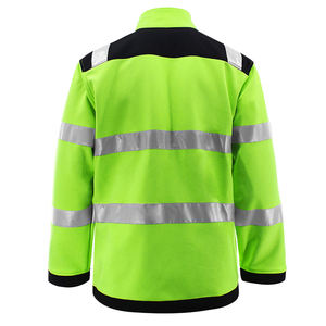Veste d'hiver chaude imperméable personnalisée avec logo OEM, polaire, haute visibilité, réfléchissante, uniforme de sécurité, veste de travail pour hommes - Product Image 6