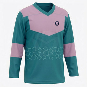 Maillot de hockey sur glace classique pour hommes, tissu haute performance, confort optimal, idéal pour l'entraînement sportif et les matchs. - Product Image 3