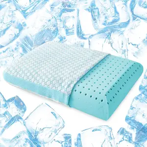 Cuscino di raffreddamento in Memory Foam per raffreddamento e accogliente cuscino da letto ventilato con copertura lavabile a doppia faccia adatto a tutte le traversine