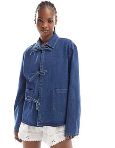 Veste en jean femme oversize en détresse à manches longues boutonnée style vintage lavage écologique vente en gros de commandes en gros mode - Product Image 5
