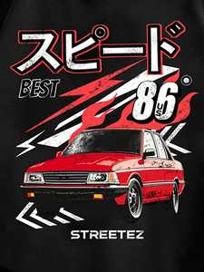 Ensemble deux pièces pour homme, sweat-shirt et pantalon de survêtement, streetwear automne-hiver, léger, élégant, design graphique de voiture - Product Image 3