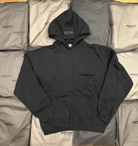 Unisex Essential Pullover <b>Hoodie</b> Custom 100% Cotton French Terry High Quality Winter <b>Fleece</b> with Front Logo Loose Fit for Men - Product Image 3