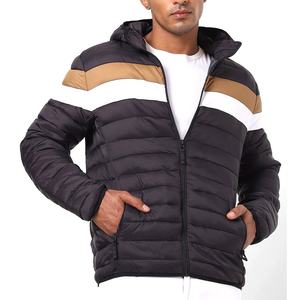 Chaqueta acolchada de burbujas de lona ligera Reversible con estilo para hombre, manga larga, cremallera completa, bolsillo con soporte, multicolor, impermeable - Product Image 5