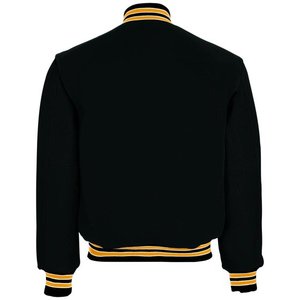 Veste universitaire pour hommes manches en cuir véritable et laine mélangée Letterman Boys College Varsity Jackets XS-5XL - Product Image 3