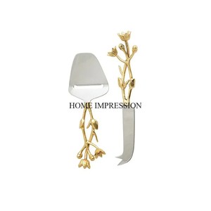 Latest Pattern Arrival Hot Selling Gold Plated Handles for Spoon & Folk Superior Quality <b>Metal</b> Cutlery Set Kitchenware Supplies - Product Image 4