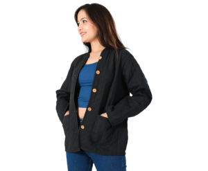 Chaqueta acolchada Reversible de algodón suave para mujer, abrigos cortos acolchados de algodón, chaqueta Vintage, abrigos sólidos acolchados de algodón - Product Image 3