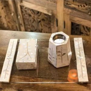 Caja de incienso de madera de la mejor calidad, juego de Bandejas para servir con incrustaciones de hueso, quemador Bakhoor para Pascua, portavelas para el Día de San Valentín incluido - Product Image 2