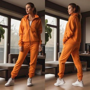 Oversize Hoodie Sweatpants Set Women <b>Jogging</b> Fitness Wear Tracksuit <b>Ladies</b> Mid-Weight Fleece Track <b>Suits</b> Women's - Product Image 6