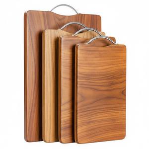 Planche à découper en bois naturel écologique, ustensile de cuisine, planche à découper pour légumes et fruits, rectangulaire, avec poignée, épaisseur 1,5 cm, compatible lave-vaisselle - Product Image 5