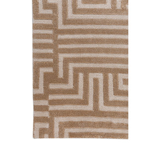 Aprezo Hand Knotted Acrylic <b>Rug</b> Beige & Brown Geometric & Abstract <b>Boho</b> Pattern for Home & Hallway Rectangle-Model Aiar-3015 - Product Image 4