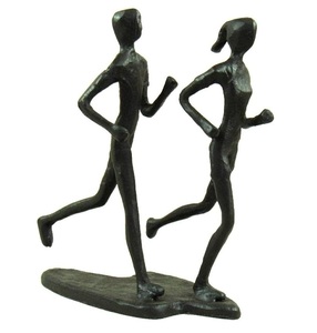 Top Trending Table Top Metal Escultura Estilo de Arte Moderno Showpiece para escritorio de oficina en casa y sala de estar con soporte negro. - Product Image 1