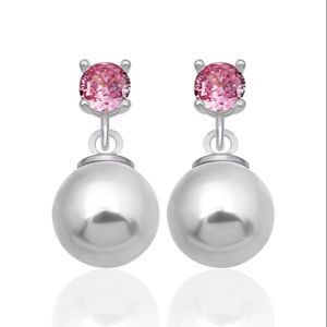 New Arrival Azuris Luxury 925 Sterling <b>Silver</b> Gold Plated 8mm Freshwater Pearl Classic <b>Stud</b> <b>Earrings</b> for Women by Istanbul - Product Image 4