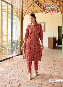 Qualité supérieure traditionnelle feuille de viscose lourde imprimé haut bas en viscose pour les femmes Festival/mariage tenue décontracté toutes saisons - Product Image 5