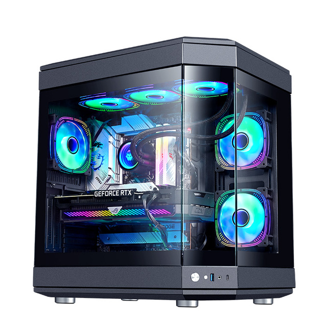 K21-Pulse B New Design OEM Gaming Pc Atx Computer Case Manufacturer Game 360 Water-cooled Glass Side