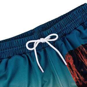 High Quality 100% Polyester Mesh Shorts for Men Custom Sublimation Printed Quick Dry Breathable <b>Elastic</b> Waist Pockets Shorts - Product Image 6