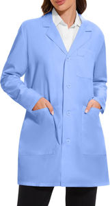 OEM Venta al por mayor Nuevo diseño Bata de laboratorio Algodón Poliéster Ciencia médica Doctor Enfermera Hospital Uniformes Mujeres matorral enfermera Bata de laboratorio - Product Image 6