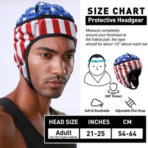 Casco de fútbol acolchado, protector suave de espuma Eva, ajustable - Product Image 3