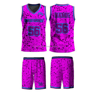 Vêtements de sport, dernier design, logo personnalisé, uniforme de basket-ball uni, 100% polyester, respirant, ensembles imprimés, unisexe, taille plus - Product Image 2