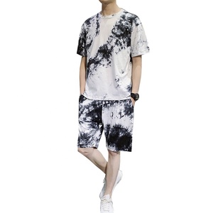 Venta al por mayor 5XL de talla grande conjuntos de Hombre Ropa de entrenamiento de verano 2 pantalones cortos de dos piezas conjunto Jogger Joggers trajes - Product Image 2