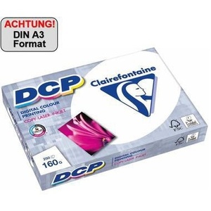 Papier de bureau de haute qualité, papier laser couleur DCP, 160 g/m², sans chlore, blanc brillant, 250 feuilles/paquet - Product Image 1