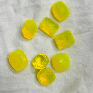 Topaze naturelle en cristal d'opale jaune mystique brillante unique pour la fabrication de bijoux Mix Cut Glass Crystal Cloth Dress Shoe - Product Image 3