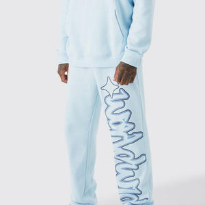 Chándal estampado de alta calidad personalizado 100% algodón hombres chándales Casual 100% algodón chándal - Product Image 4