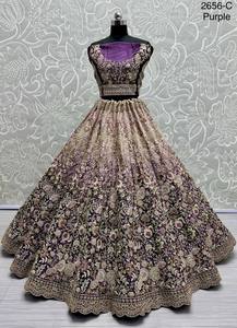Vêtements de soirée Lehenga Choli avec broderie de fil - Product Image 2