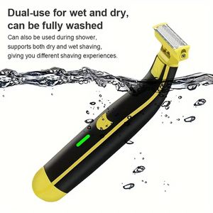 Afeitadora Eléctrica Recargable USB para Hombre, Uso en Seco/Húmedo, Rotatoria Corporal y Facial, con Peine Limitador, IPX7, para Barba y Cuidado Corporal - Product Image 6
